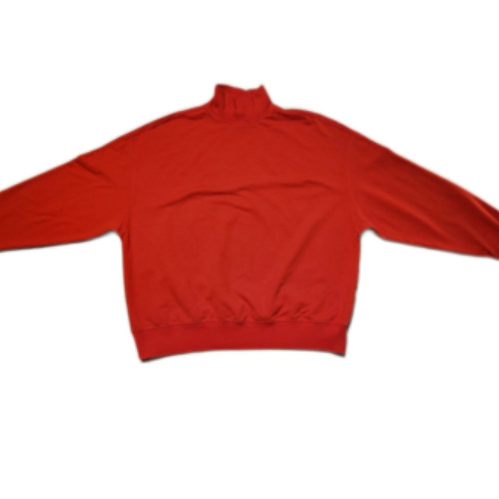 Orange Turtleneck Sweatshirt